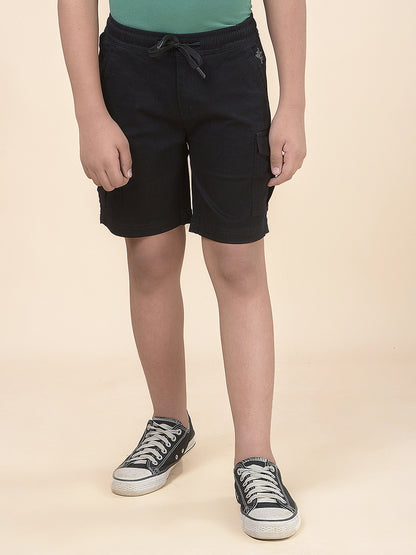 Casual Shorts for Boys l Breathable & Soft with Color Fastness Regular Fit Poly Cotton Fabric Drawstring Closure Solid Pattern