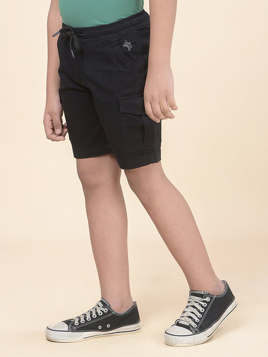 Casual Shorts for Boys l Breathable & Soft with Color Fastness Regular Fit Poly Cotton Fabric Drawstring Closure Solid Pattern