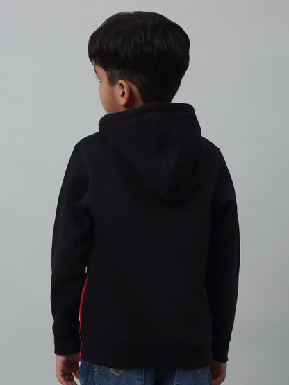 Boys Casual Red Full Sleeve Hoodie Pullover Sweatshirt