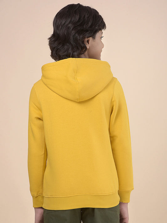 Casual Sweatshirt for Boys l Breathable & Soft with Color Fastness Regular Fit Hooded Neck Fleece Fabric Printed Pattern