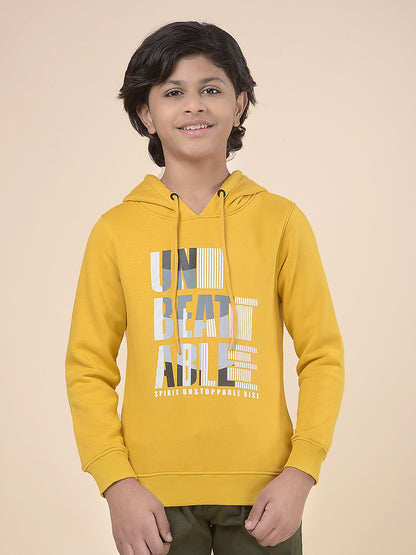 Casual Sweatshirt for Boys l Breathable & Soft with Color Fastness Regular Fit Hooded Neck Fleece Fabric Printed Pattern