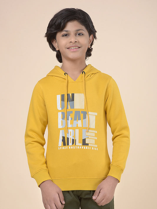 Casual Sweatshirt for Boys l Breathable & Soft with Color Fastness Regular Fit Hooded Neck Fleece Fabric Printed Pattern