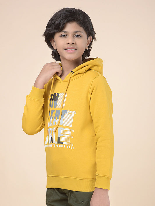 Casual Sweatshirt for Boys l Breathable & Soft with Color Fastness Regular Fit Hooded Neck Fleece Fabric Printed Pattern