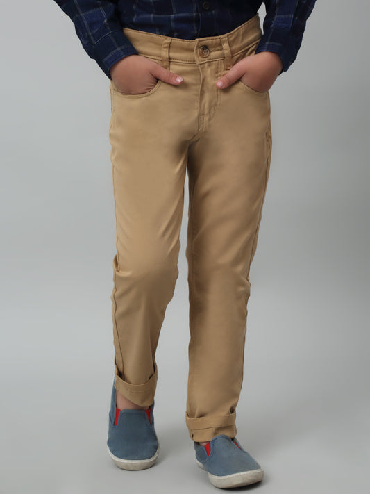 Boys Casual Beige Pants