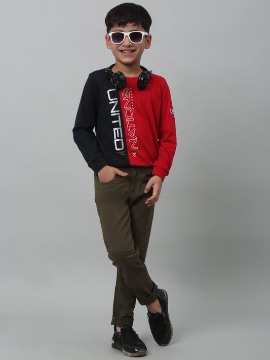 Boys Casual Olive Green Pants