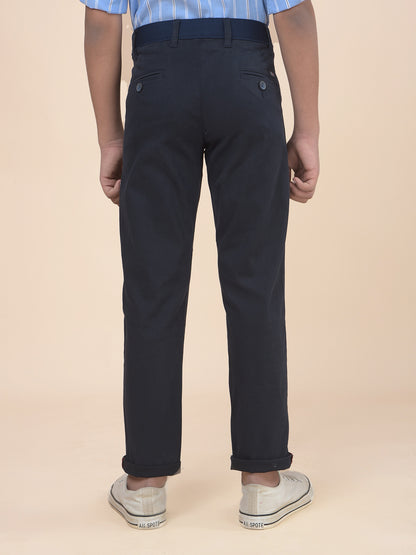 Casual Trouser for Boys l Breathable & Soft with Color Fastness Regular Fit Cotton Fabric Button Closure Solid Pattern