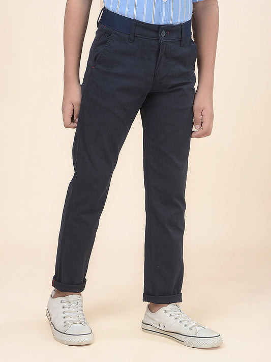 Casual Trouser for Boys l Breathable & Soft with Color Fastness Regular Fit Cotton Fabric Button Closure Solid Pattern