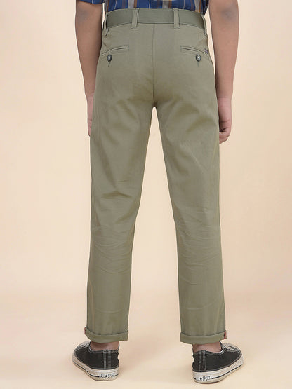 Casual Trouser for Boys l Breathable & Soft with Color Fastness Regular Fit Cotton Fabric Button Closure Solid Pattern