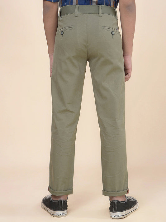 Casual Trouser for Boys l Breathable & Soft with Color Fastness Regular Fit Cotton Fabric Button Closure Solid Pattern