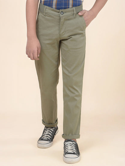 Casual Trouser for Boys l Breathable & Soft with Color Fastness Regular Fit Cotton Fabric Button Closure Solid Pattern