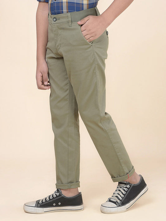 Casual Trouser for Boys l Breathable & Soft with Color Fastness Regular Fit Cotton Fabric Button Closure Solid Pattern