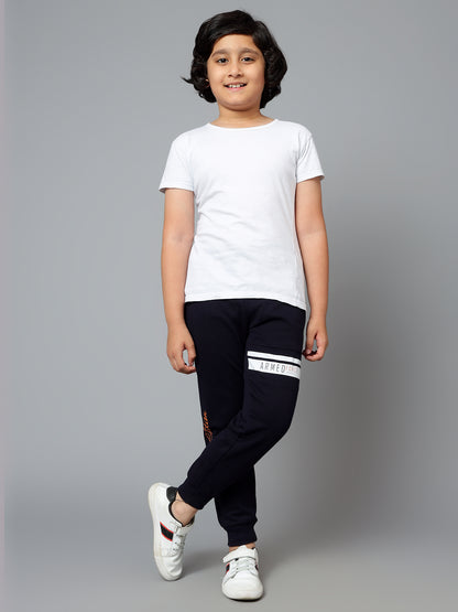 Boys Casual Navy Blue Track Pants