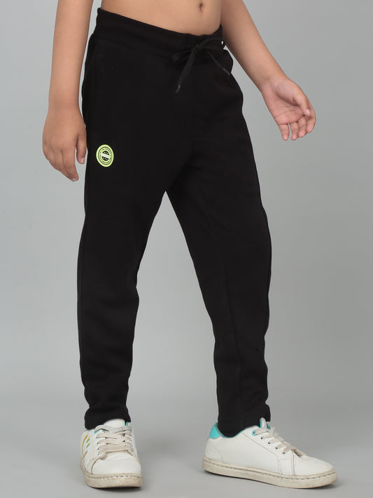 Boys Casual Black Track Pants