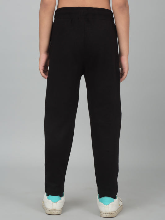 Boys Casual Black Track Pants