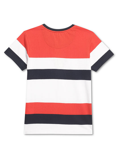 Cantabil Boys Round Neck Red T-Shirt (7135771689099)