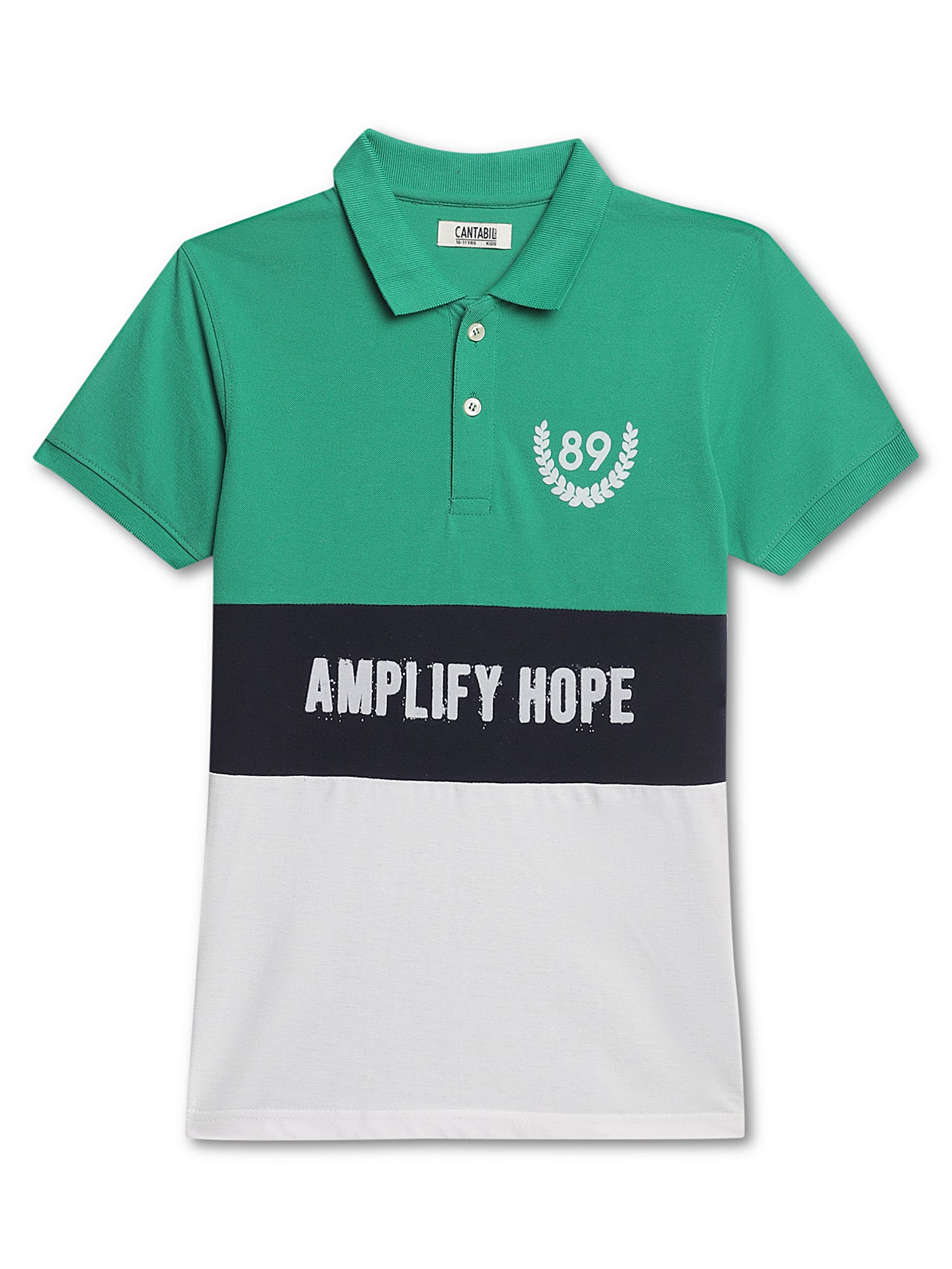 Cantabil Boys Polo Neck Green T-Shirt (7135560171659)