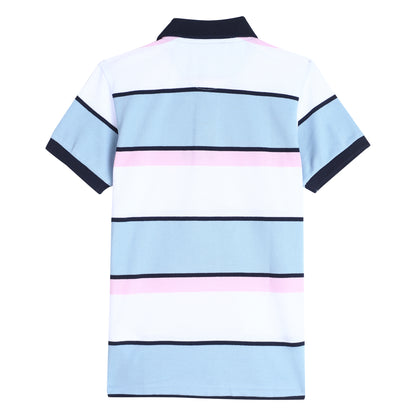 Cantabil Boys Navy Blue Striped Half Sleeves Casual T-Shirt (7153868603531)