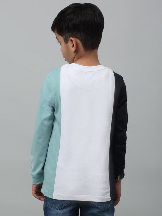 Boys Casual Navy Blue Full Sleeve  T-Shirt