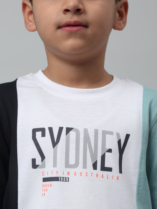 Boys Casual Navy Blue Full Sleeve  T-Shirt