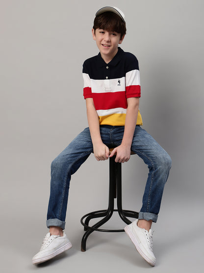 Boy's Multi Color Block T-Shirt