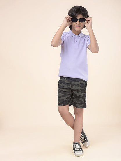 Casual T-Shirt for Boys l Breathable & Soft with Color Fastness Regular Fit Polo Neck Poly Cotton Fabric Solid Pattern