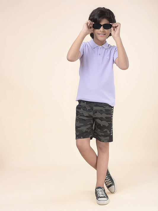 Casual T-Shirt for Boys l Breathable & Soft with Color Fastness Regular Fit Polo Neck Poly Cotton Fabric Solid Pattern