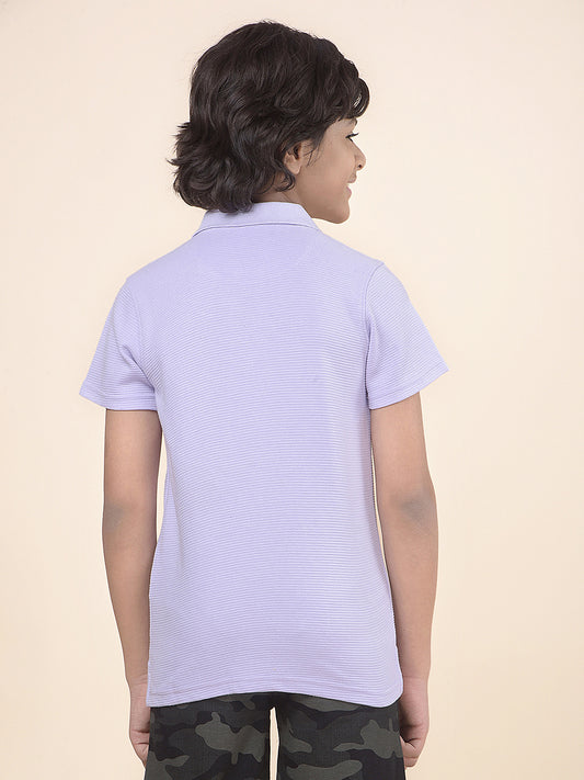 Casual T-Shirt for Boys l Breathable & Soft with Color Fastness Regular Fit Polo Neck Poly Cotton Fabric Solid Pattern