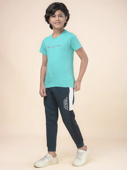 Casual T-Shirt for Boys l Breathable & Soft with Color Fastness Regular Fit Round Neck Poly Cotton Fabric Printed Pattern