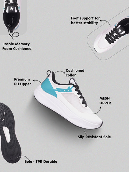 Men's White Solid Casual Shoes