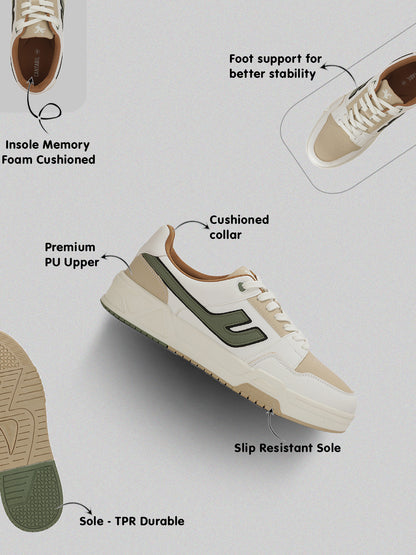 Men's Multicolor Colorblock Casual Sneakers Shoes