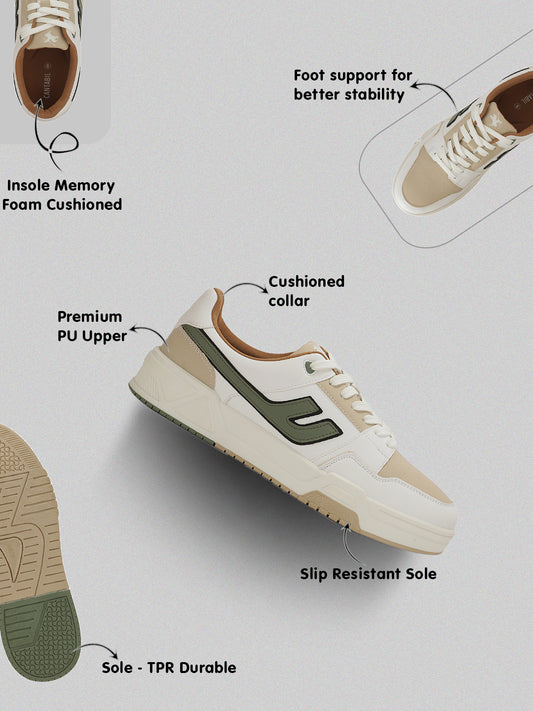 Men's Multicolor Colorblock Casual Sneakers Shoes