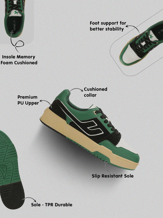 Men's Multicolor Colorblock Casual Sneakers Shoes