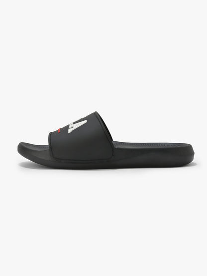 Men's Black Solid Casual Sliders