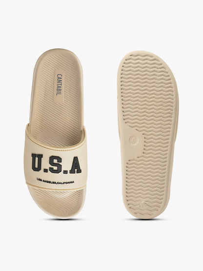 Casual Slider for Men | Lightweight & Comfortable with Cushioned Insole EVA Upper synthetic Sole Slip on Closure