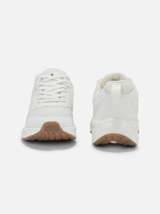 Men's White Solid Casual Shoes