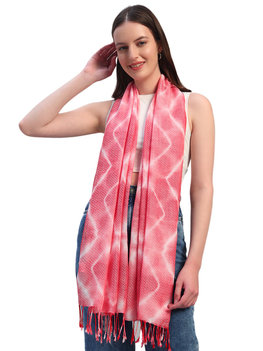 Women's Printed Pink Scarf