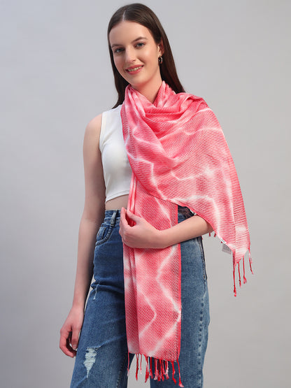 Women's Printed Pink Scarf