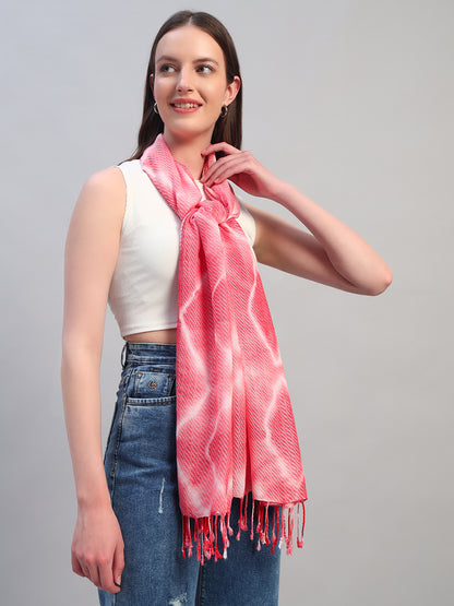 Women's Printed Pink Scarf