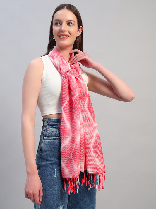 Women's Printed Pink Scarf
