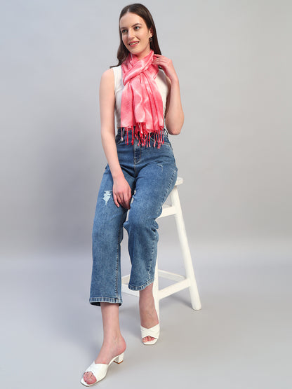 Women's Printed Pink Scarf