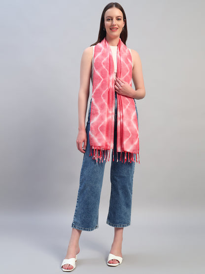 Women's Printed Pink Scarf