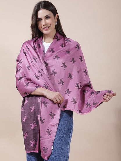 Women's Printed Pink Scarf