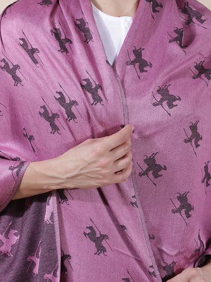 Women's Printed Pink Scarf
