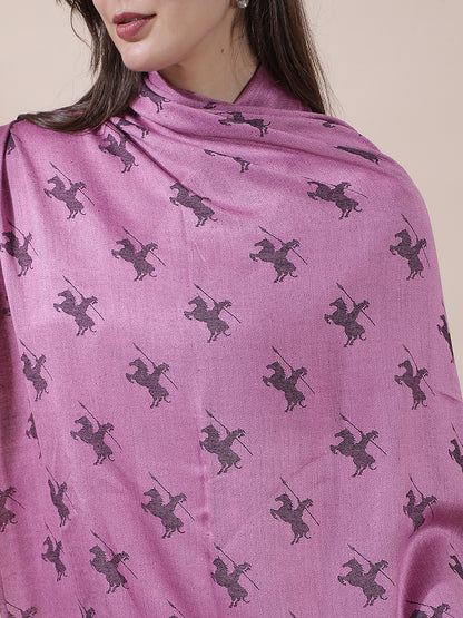 Women's Printed Pink Scarf