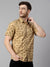 Cantabil Cotton Printed Khaki Half Sleeve Regular Fit Casual Shirt for Men with Pocket (7114295410827)