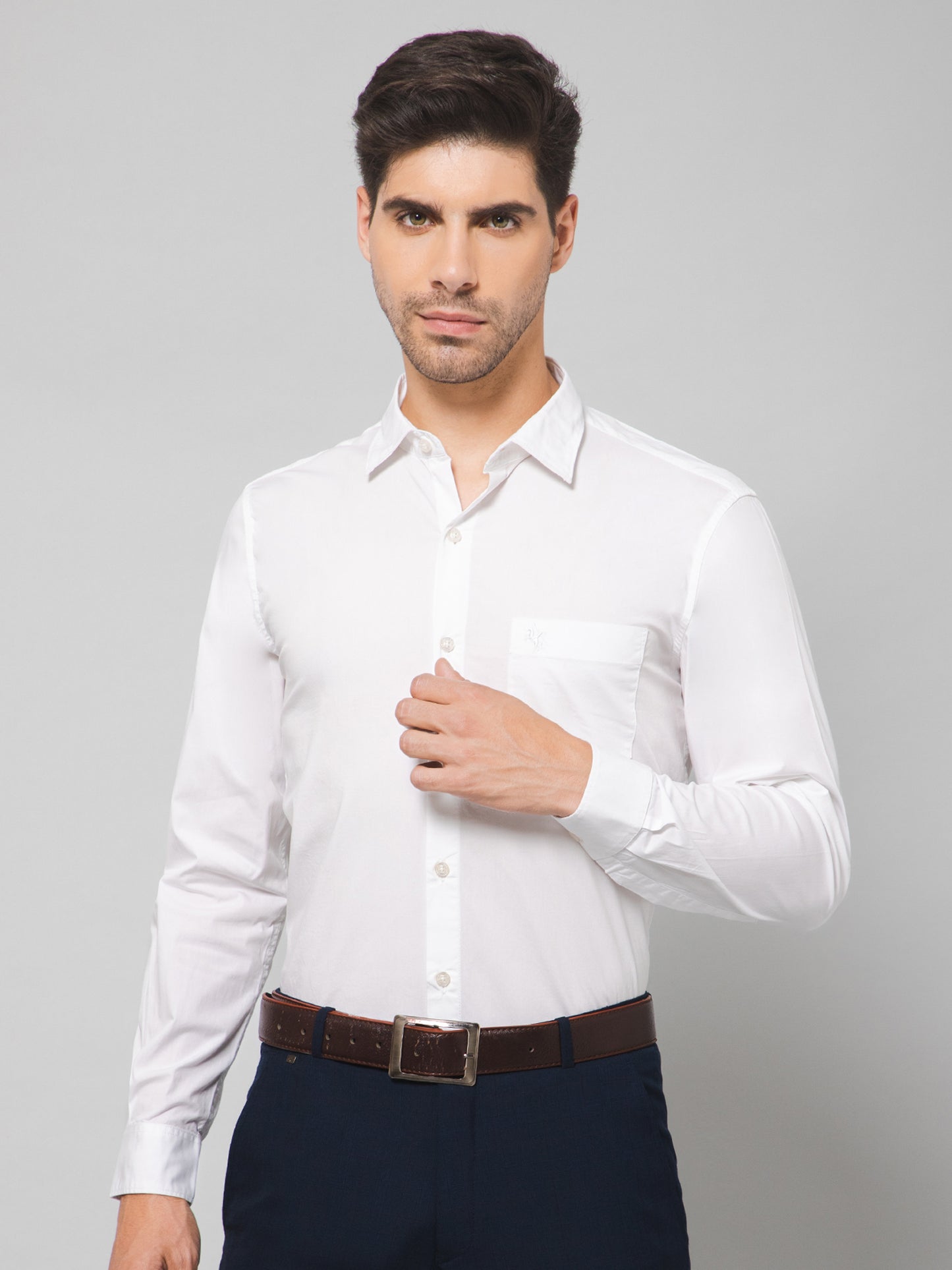 Cantabil Men White Shirt (7132837511307)