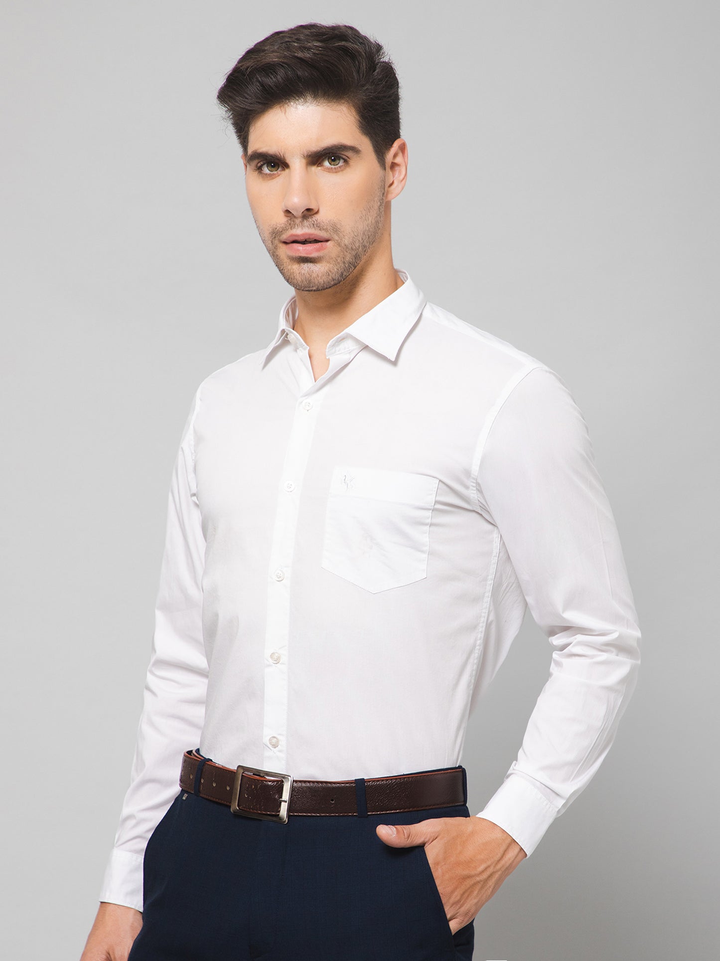 Cantabil Men White Shirt (7132837511307)