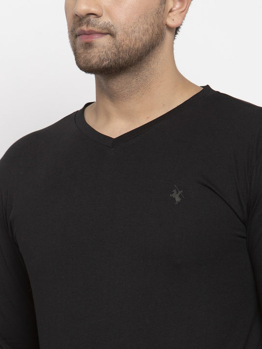 Men's Cotton Solid Button-Down Regular Fit T-Shirt