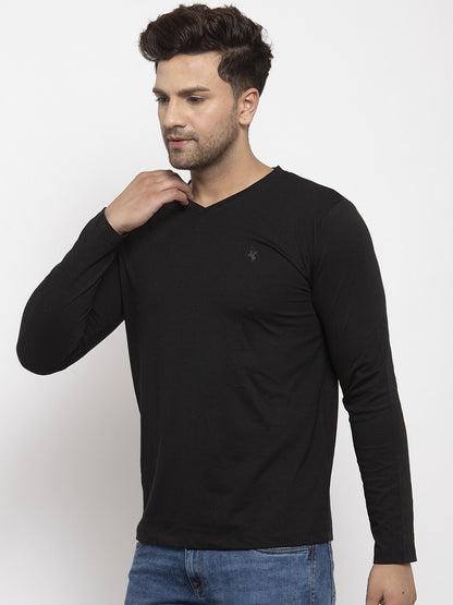 Men's Cotton Solid Button-Down Regular Fit T-Shirt