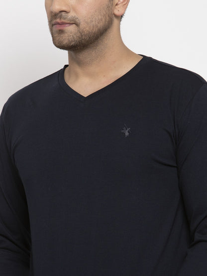 Men's Cotton Solid Button-Down Regular Fit T-Shirt